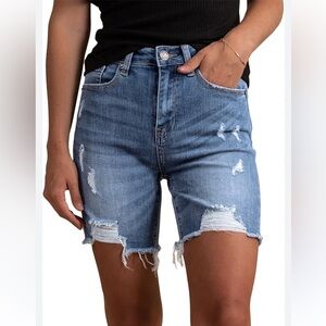 Hollister Distressed Blue Jean Shorts